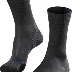 FALKE TK2 Explore Cool Wandelsokken Mid-rise Zacht Thermisch Anti-blaar Antizweet Zonder Motief Met Elastische Boord Verkoelend Duurzaam Ademend Sneldrogend Grijs Heren Sportsokken - Maat 46-48