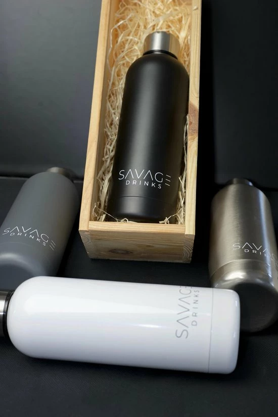 Savage Drinks SAVAGE Drinkfles - Thermosfles - Geïsoleerde Bidon - Metaal 5 Savage Drinks SAVAGE Drinkfles - Thermosfles - Geïsoleerde Bidon - Metaal - Afbeelding 3