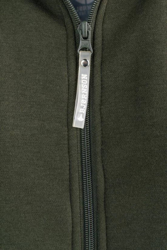 BJØRNSON Sigrid Sweatvest Dames - Teddy Gevoerd - Hoodie - Maat 38 - Olijfgroen 8 BJØRNSON Sigrid Sweatvest Dames - Teddy Gevoerd - Hoodie - Maat 38 - Olijfgroen - Afbeelding 6
