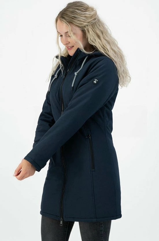 Kjelvik Dames Winterjas - Softshell Parka Dames - Tina - Blauw - Maat 40 6 Kjelvik Dames Winterjas - Softshell Parka Dames - Tina - Blauw - Maat 40 - Afbeelding 4