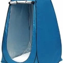 Iso Trade 4 In 1 Pop-up Douchetent Voor Omkleden, Douchen, Toilet En Opslag - 1 Persoons Tent - Camping Douche En Omkleedtent - Inclusief Haringen En Draagtas - 190 X 110 X 110 Cm Blauw -Flamecan winkel 550x837